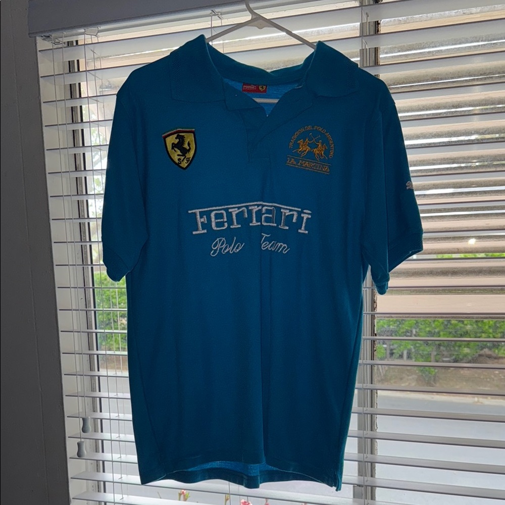Ferrari Blue Polo Shirt